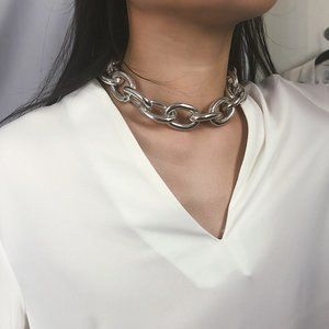 Silver chain necklace